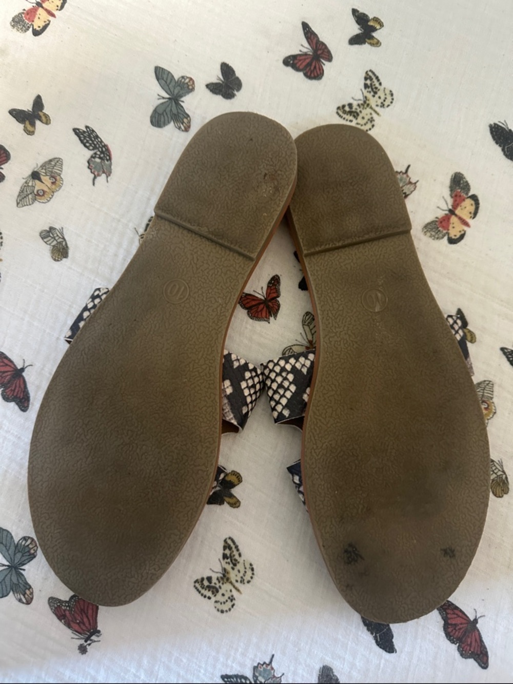 Universal Thread Snake-Print Slide Sandals in Brown and Black - Picture 3 of 4